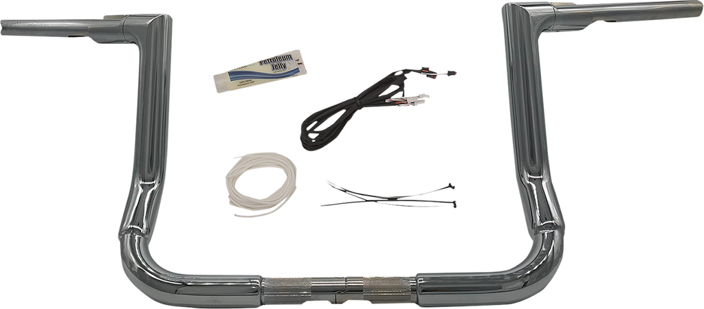 FAT BAGGERS INC. 1-1/2" EZ Install Flat Top Handlebar Kit - 16" - Chrome 619616 — image 2