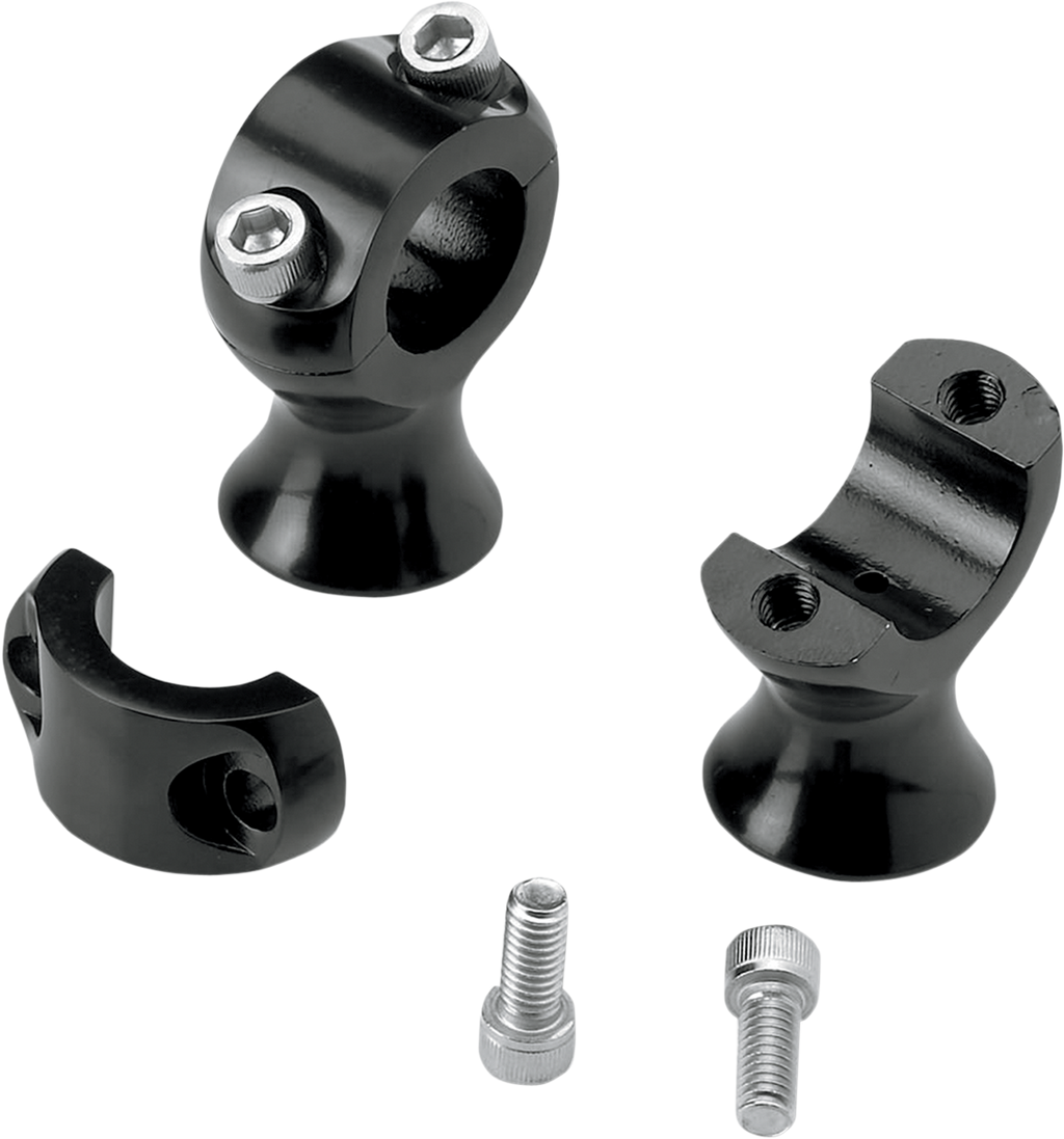BILTWELL 1-3/4" Slimline Handlebar Risers - Black 6401-201-175 — image 1