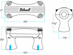 BILTWELL 2" Thunder Handlebar Risers - Polished 6402-302-02 — image 4