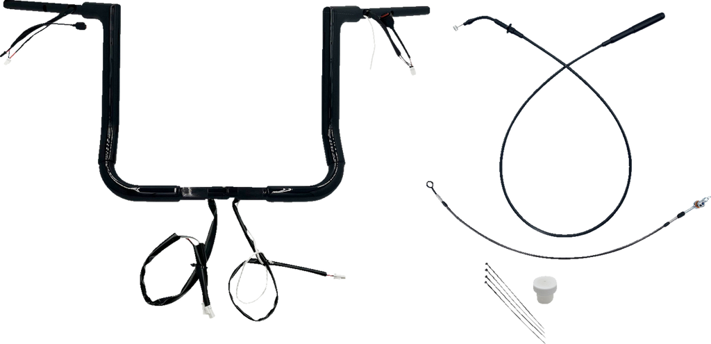 FAT BAGGERS INC. 1-1/2" EZ Install Flat Top Handlebar - 14" - Black 649014-B — image 1