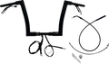 FAT BAGGERS INC. 1-1/2" EZ Install Flat Top Handlebar - 12" - Black 649912-B — image 1