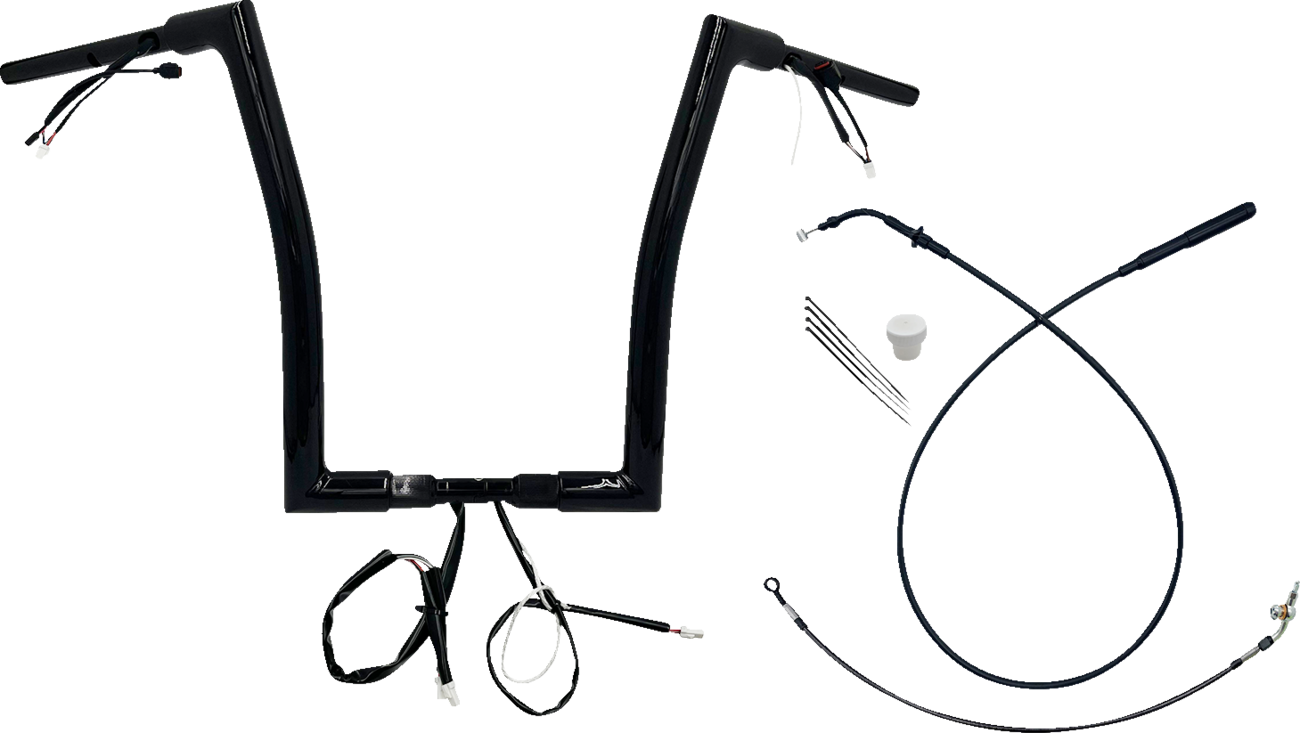 FAT BAGGERS INC. 1-1/2" EZ Install Flat Top Handlebar - 16" - Black 649916-B — image 1