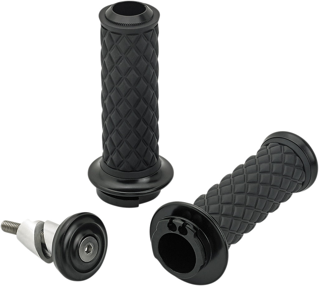 BILTWELL Alumicore Grips - Dual Cable - Chrome 6604-105-01 — image 2
