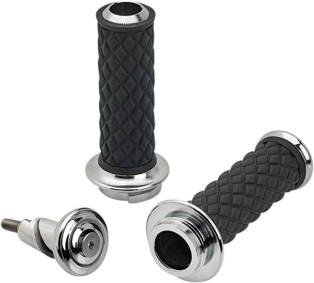 BILTWELL Alumicore Grips - TBW - Chrome 6605-105-01 — image 1