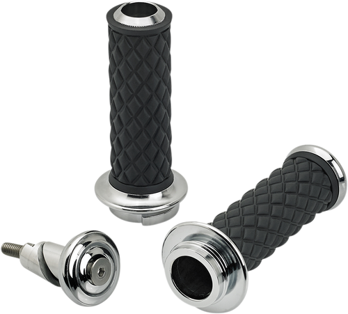 BILTWELL Alumicore Grips - TBW - Chrome 6605-105-01 — image 1