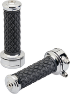 BILTWELL Alumicore Grips - Custom - Chrome 6606-105-01 — image 1