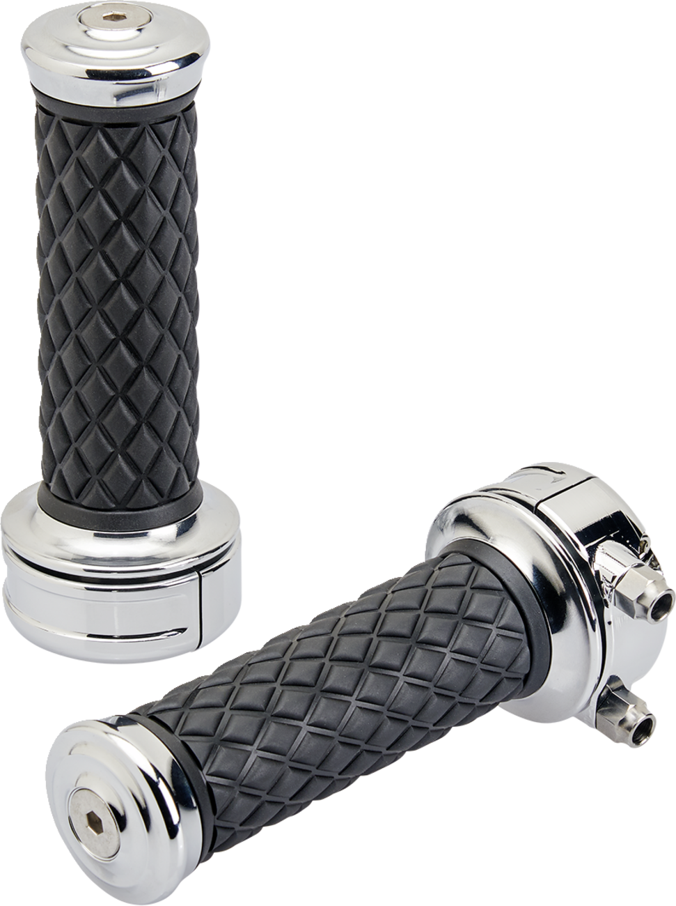 BILTWELL Alumicore Grips - Custom - Chrome 6606-105-01 — image 1