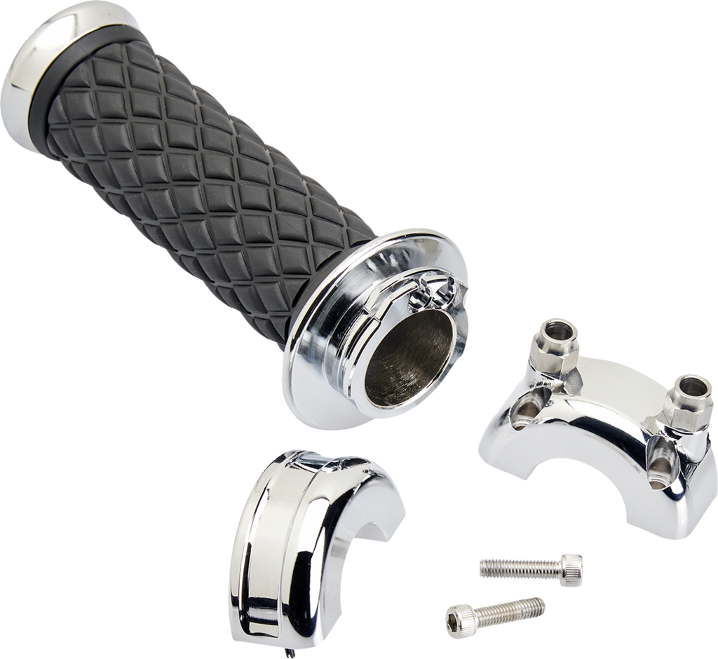 BILTWELL Alumicore Grips - Custom - Chrome 6606-105-01 — image 4