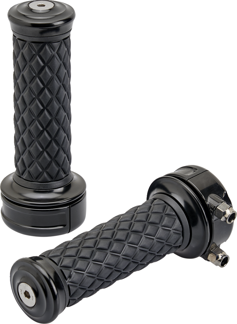 BILTWELL Alumicore Grips - Custom - Black 6606-201-01 — image 1