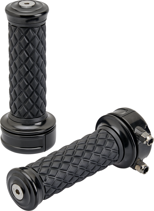 BILTWELL Alumicore Grips - Custom - Black 6606-201-01 — image 1