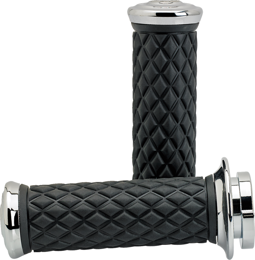 BILTWELL Alumicore Grips - TBW - Chrome 6608-105-01 — image 1