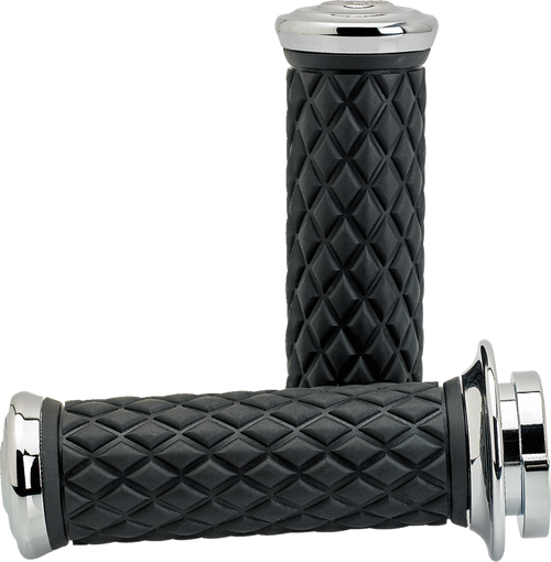 BILTWELL Alumicore Grips - TBW - Chrome 6608-105-01 — image 1