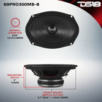 DS18 69PRO300MB-8 6x9” Water-Resistant Mid-Bass Loudspeaker | 150W RMS 8-Ohm — image 8