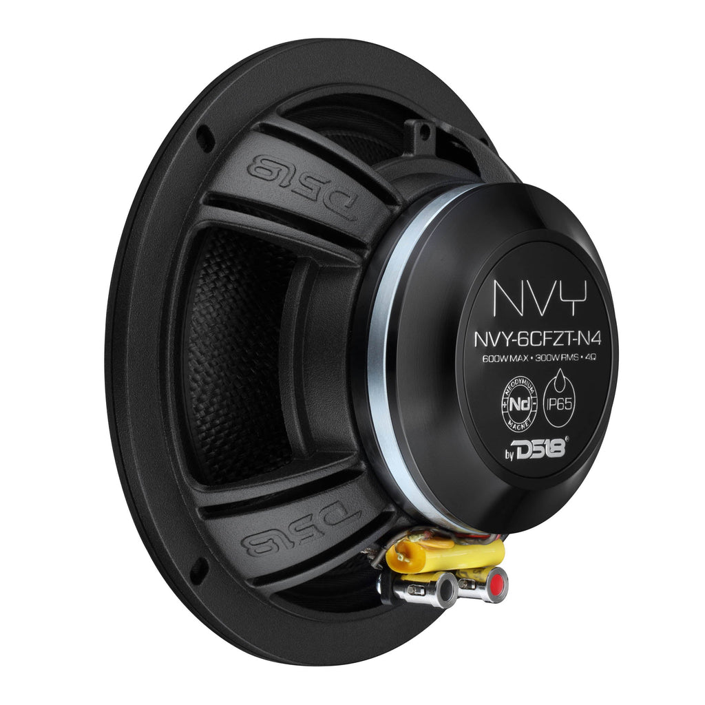 DS18 NVY-6CFZT-N4 6.5” 2-Way Coaxial Loudspeaker with Water-Resistant Carbon Fiber Cone, 1” Bullet Tweeter, Neodymium Magnet | 300W RMS 4-Ohm — image 4