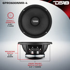 DS18 6PRO500NMR-4 6.5” High-Sensitivity Professional Midrange Loudspeaker with Neodymium Magnet | 250W RMS 4-Ohm — image 7