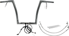FAT BAGGERS INC. EZ Install Wired 1-1/4" Flat Top Handlebar Kit - 14" - Chrome 701914 — image 1