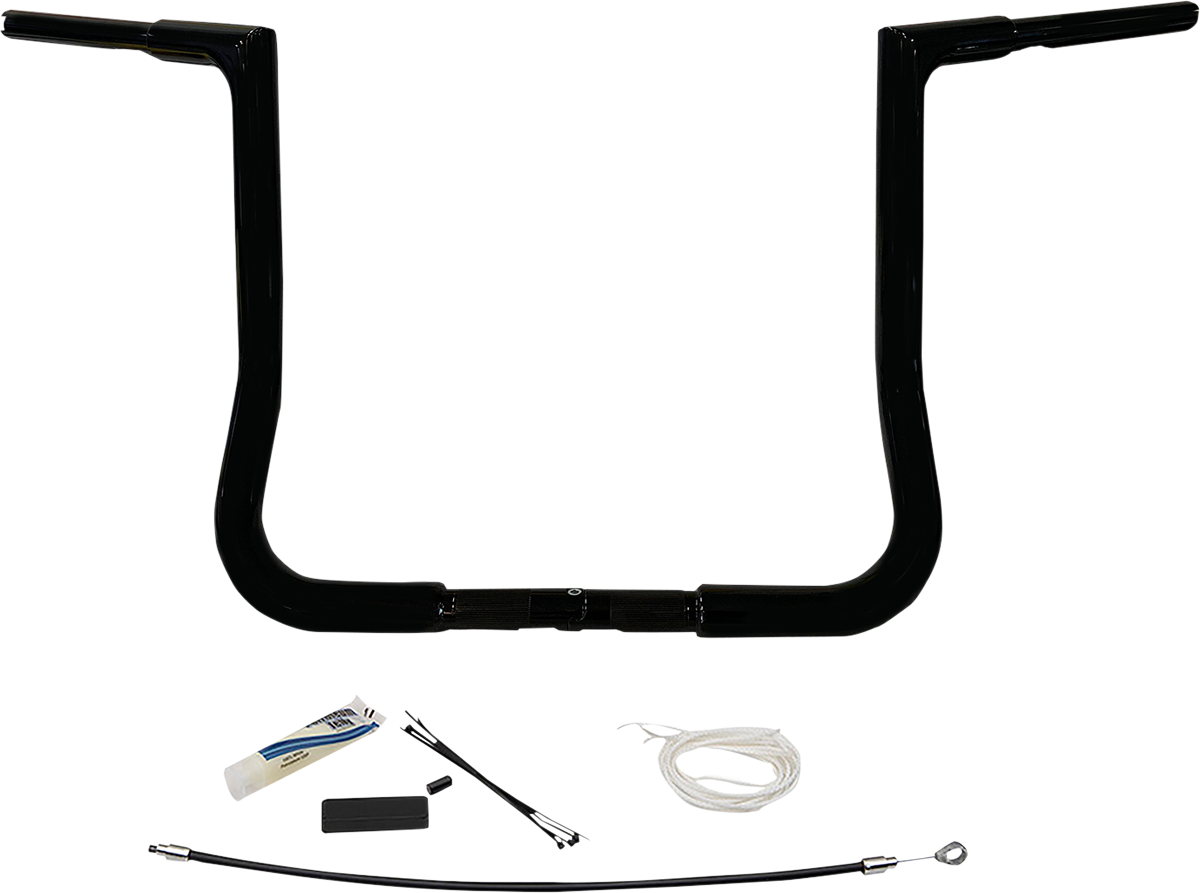 FAT BAGGERS INC. 1-1/4" EZ Install Flat Top Handlebar Kit - 14" - Chrome 709114 — image 2