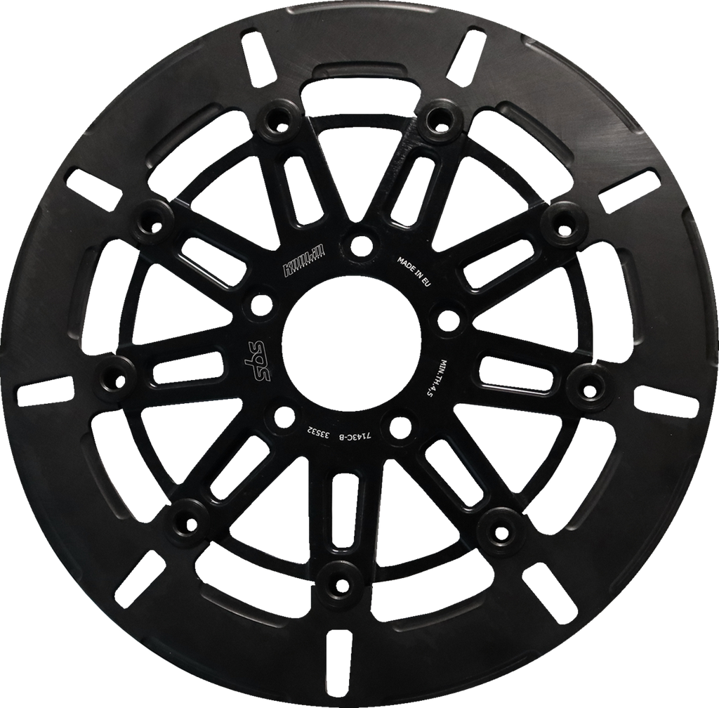 SBS Design "C" Straight 9-Spoke Brake Rotor 7143C-B — image 1