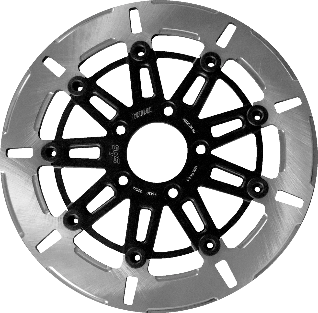 SBS Design "C" Straight 9-Spoke Brake Rotor 7143C — image 1