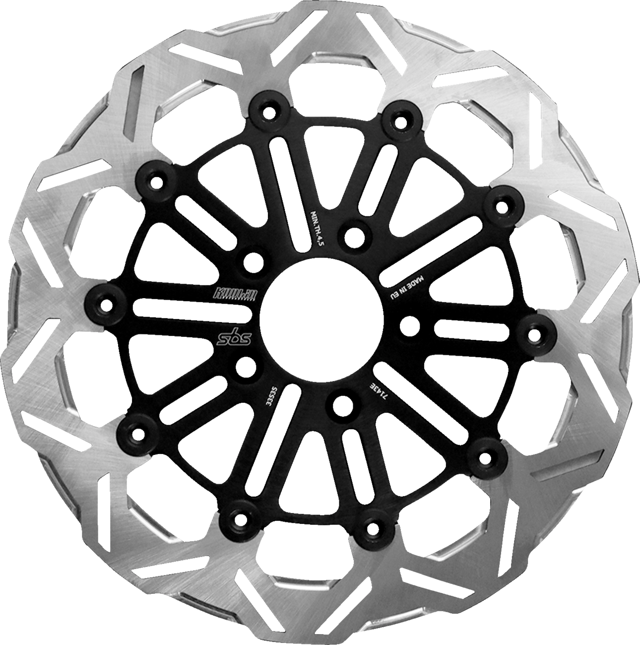 SBS Design "C" Straight 9-Spoke Brake Rotor 7143C — image 4