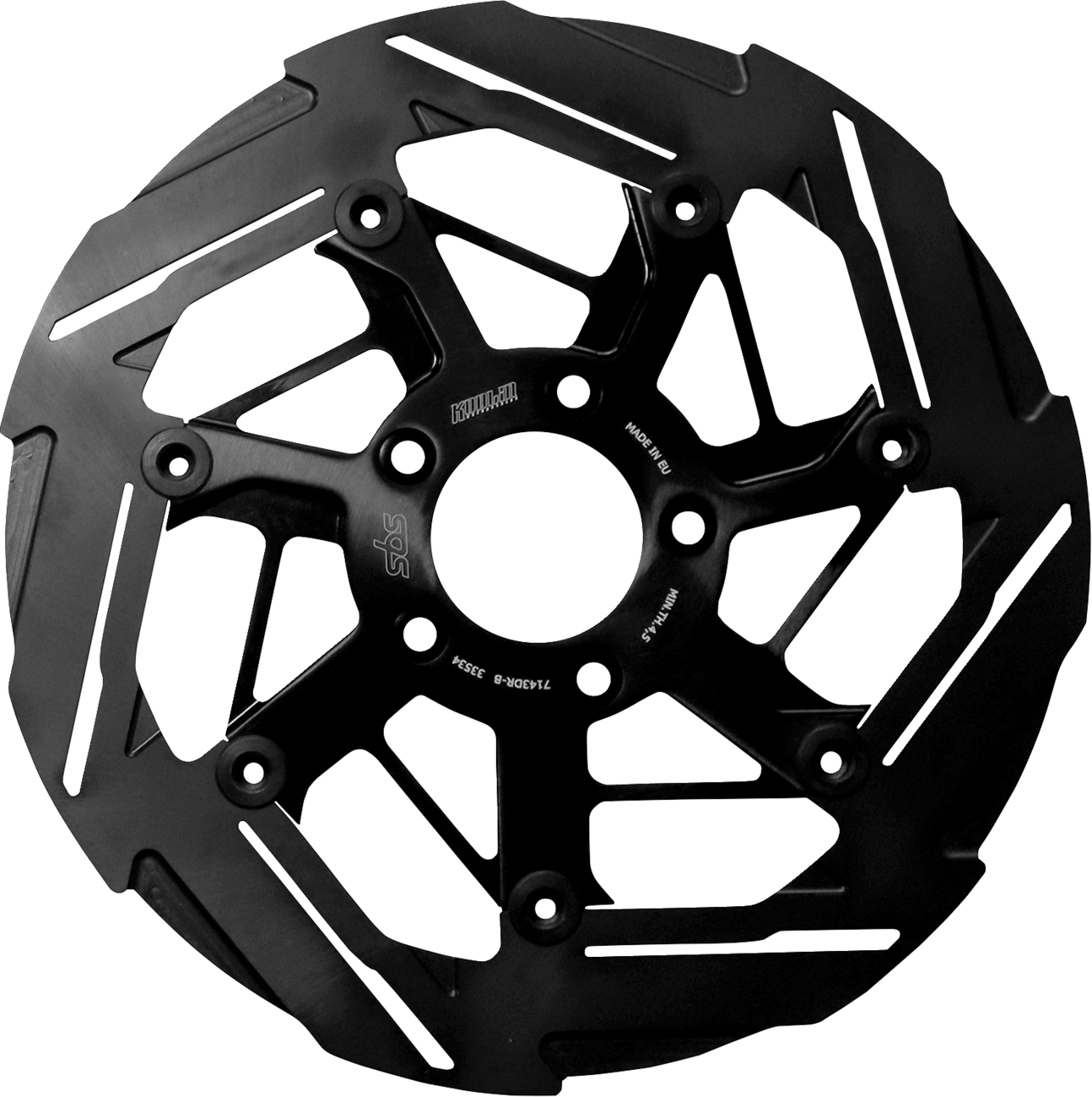 SBS Design "D" Slash 7-Spoke Brake Rotor 7143DR-B — image 1