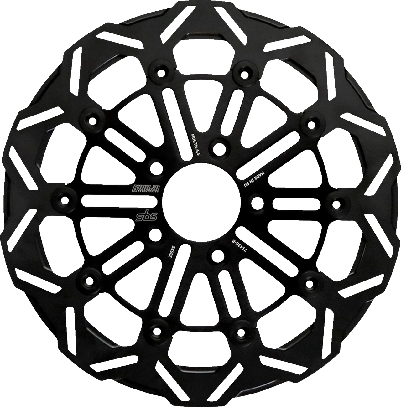 SBS Design "D" 10-Spoke Floating Brake Rotor 7143E-B — image 1