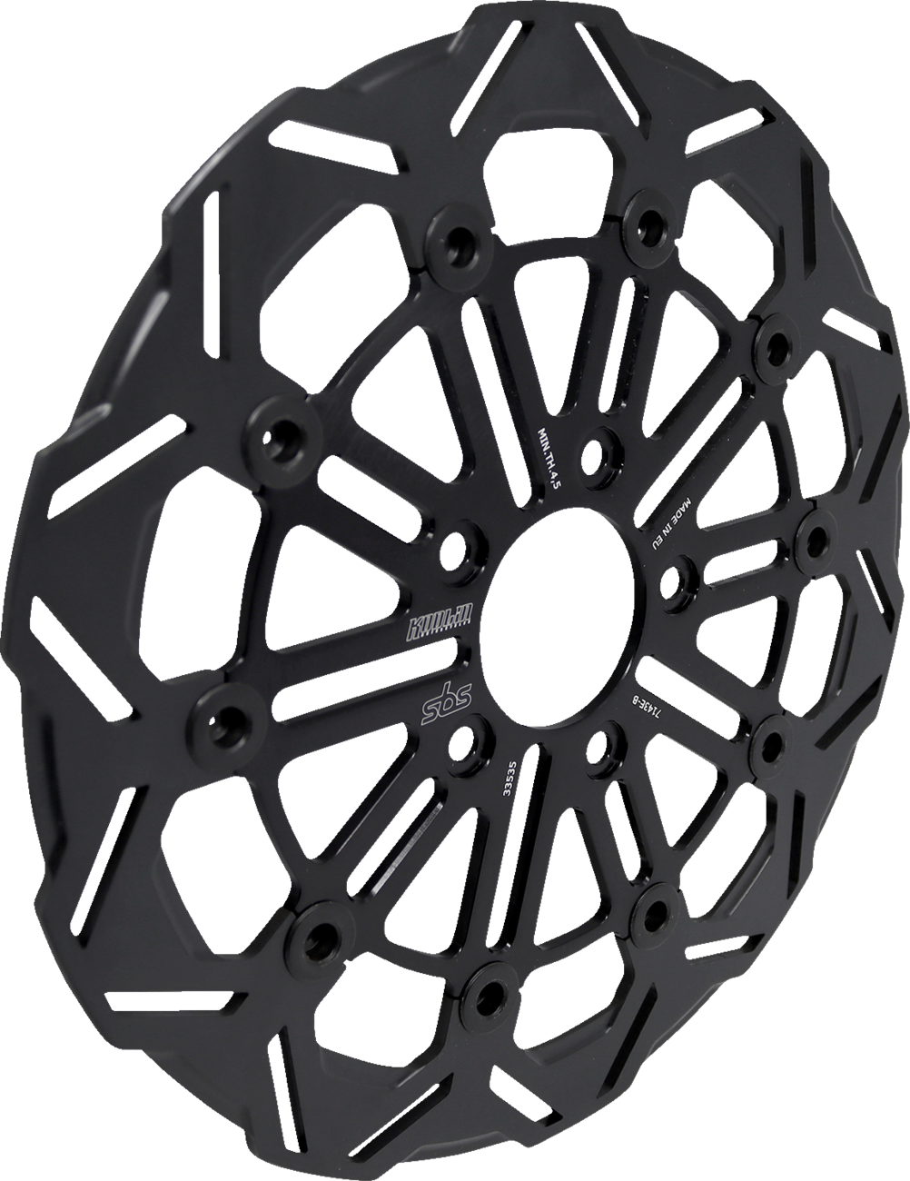 SBS Design "D" 10-Spoke Floating Brake Rotor 7143E-B — image 2