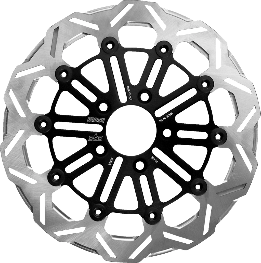SBS Design "D" 10-Spoke Floating Brake Rotor 7143E-B — image 6