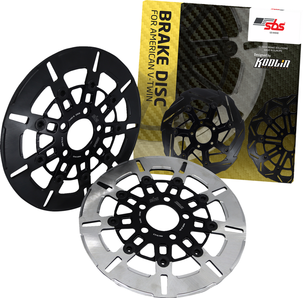 SBS Design "C" Straight 9-Spoke Brake Rotor 7145C-B — image 3