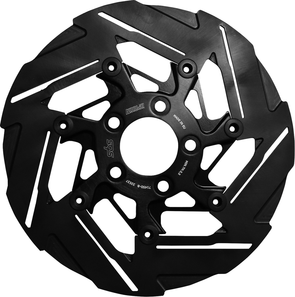 SBS Design "D" Slasher 7-Spoke Brake Rotor 7145D-B — image 1