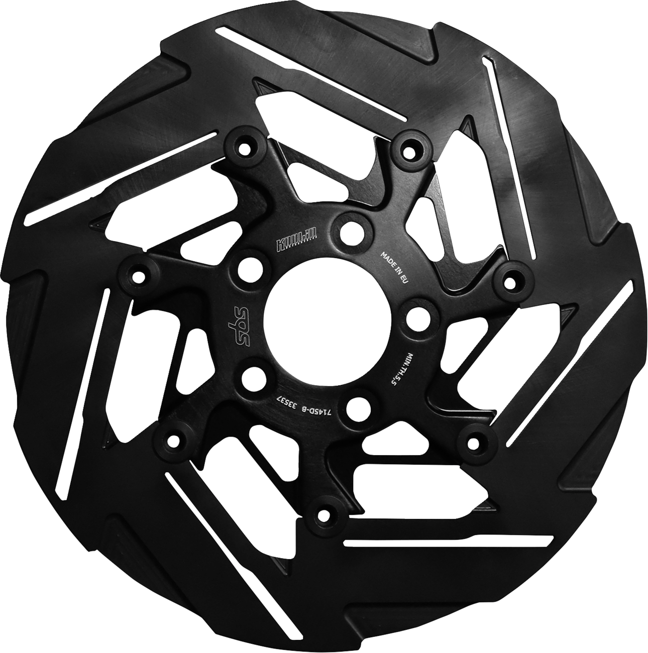 SBS Design "D" Slasher 7-Spoke Brake Rotor 7145D-B — image 1