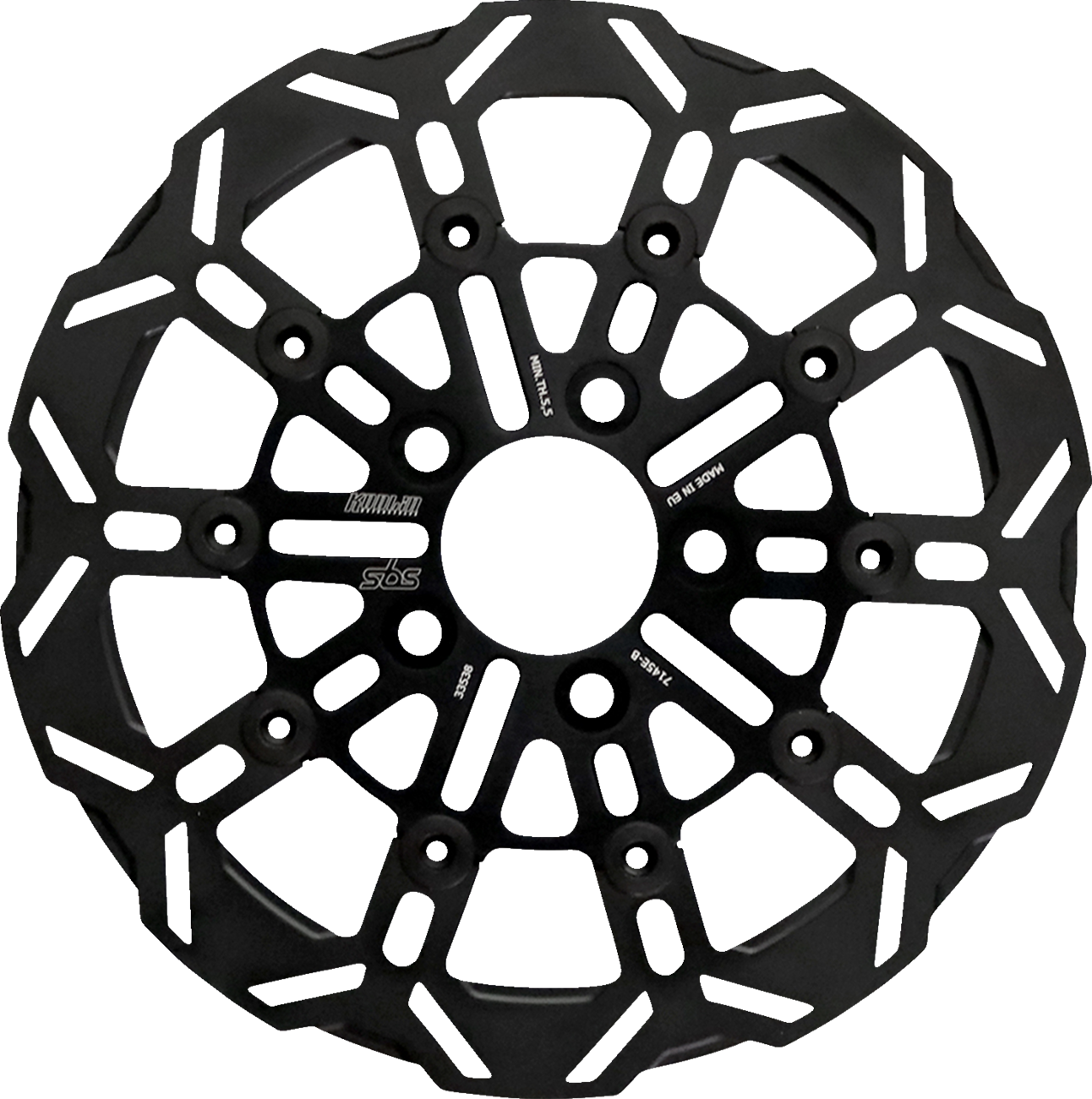 SBS Design "D" 10-Spoke Floating Brake Rotor 7145E-B — image 1