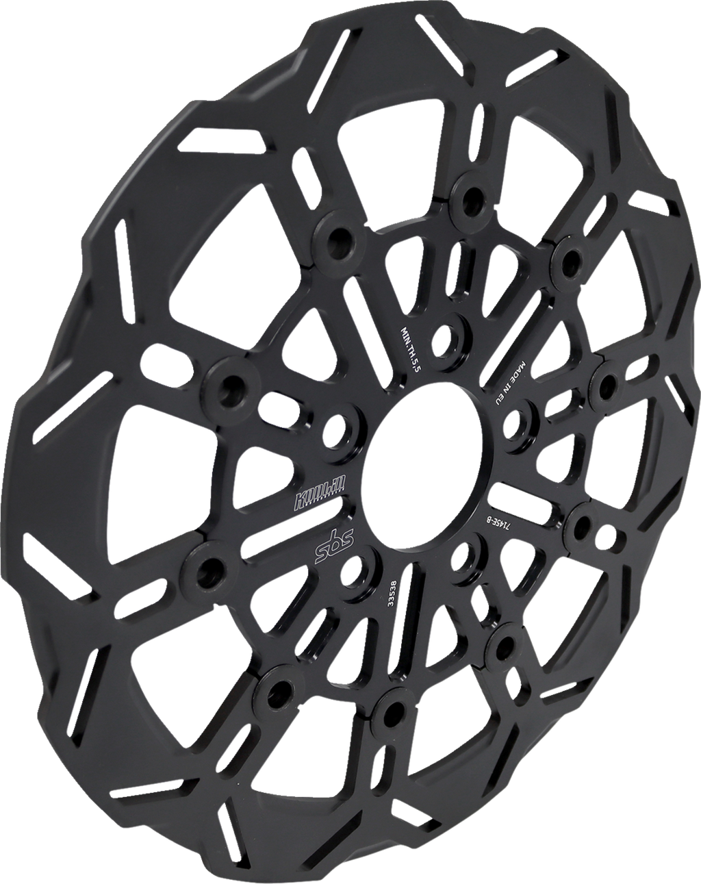 SBS Design "D" 10-Spoke Floating Brake Rotor 7145E-B — image 2