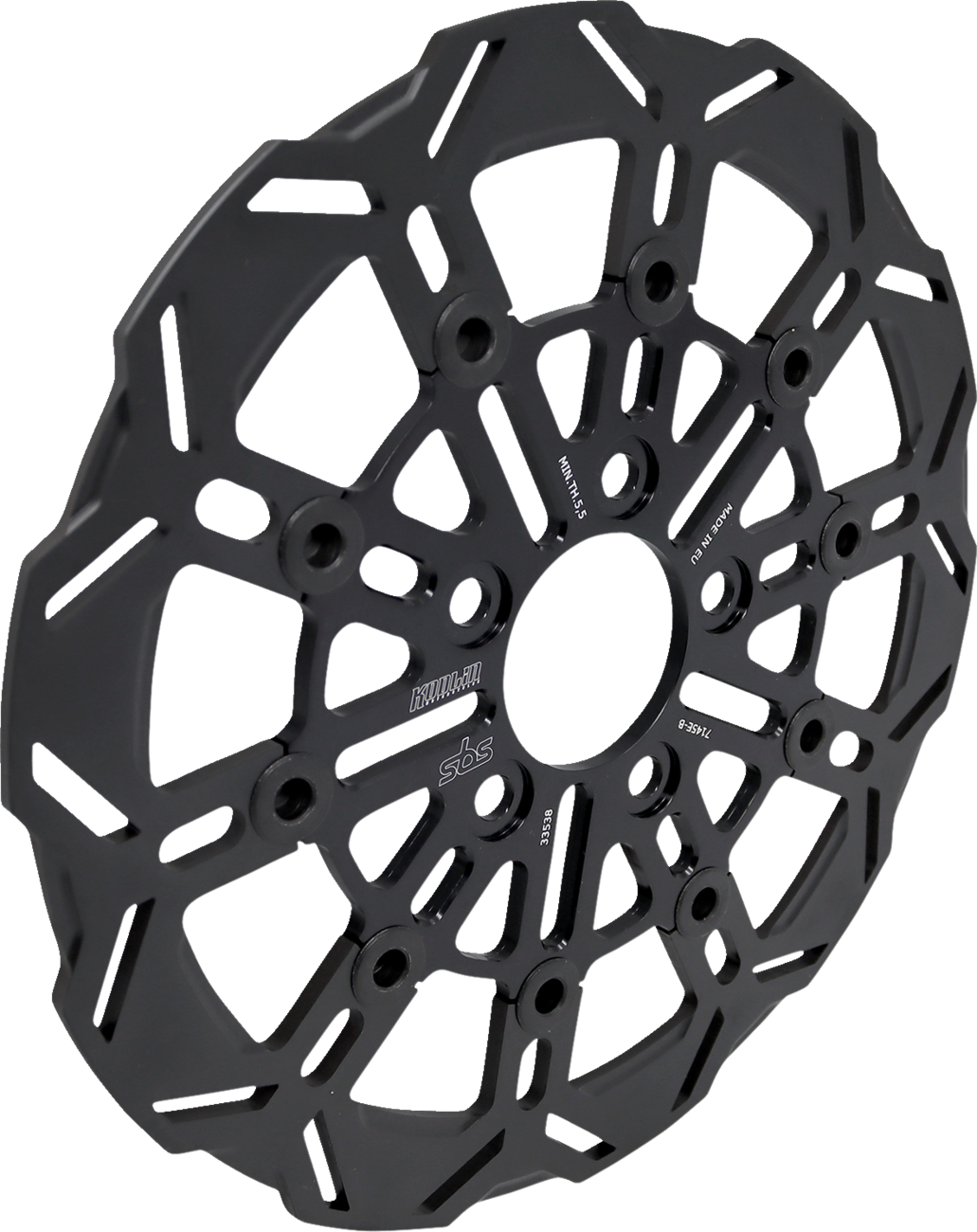 SBS Design "D" 10-Spoke Floating Brake Rotor 7145E-B — image 2