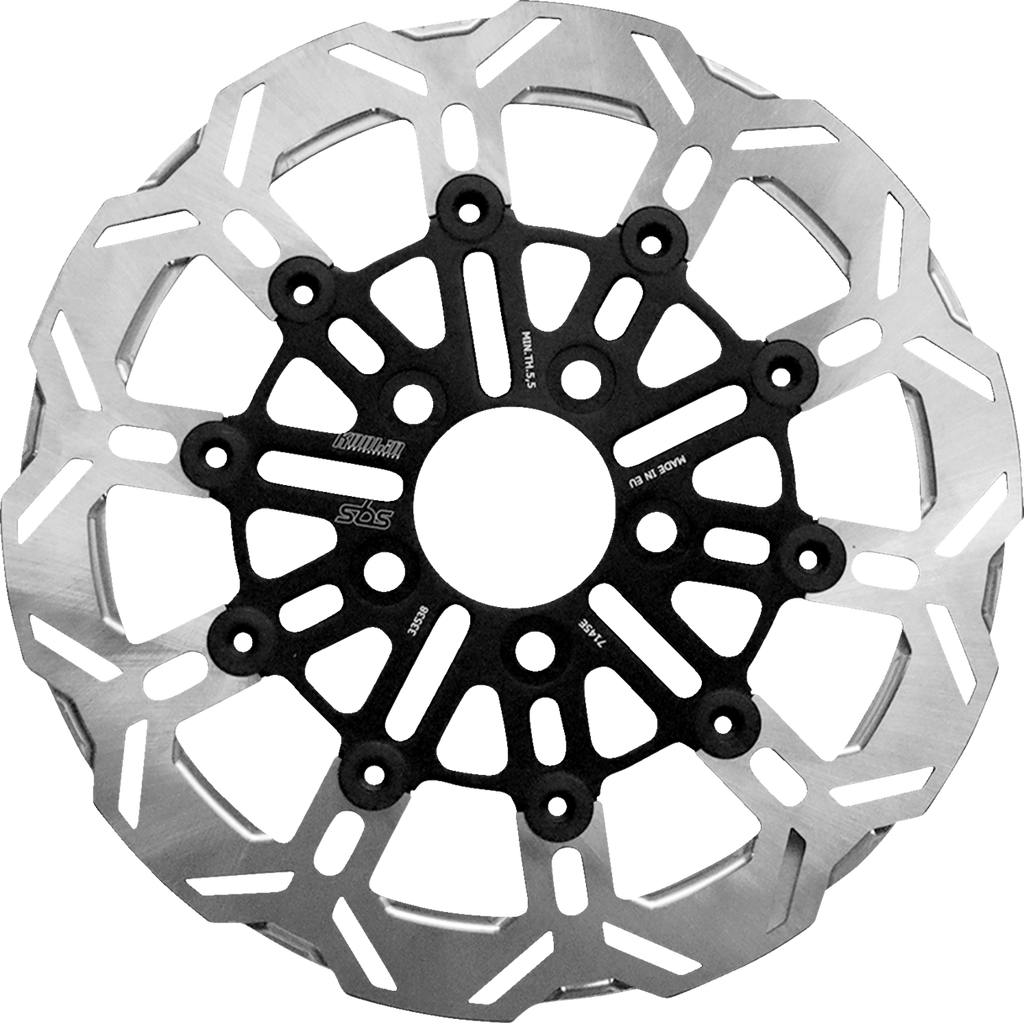 SBS Design "D" 10-Spoke Floating Brake Rotor 7145E — image 1