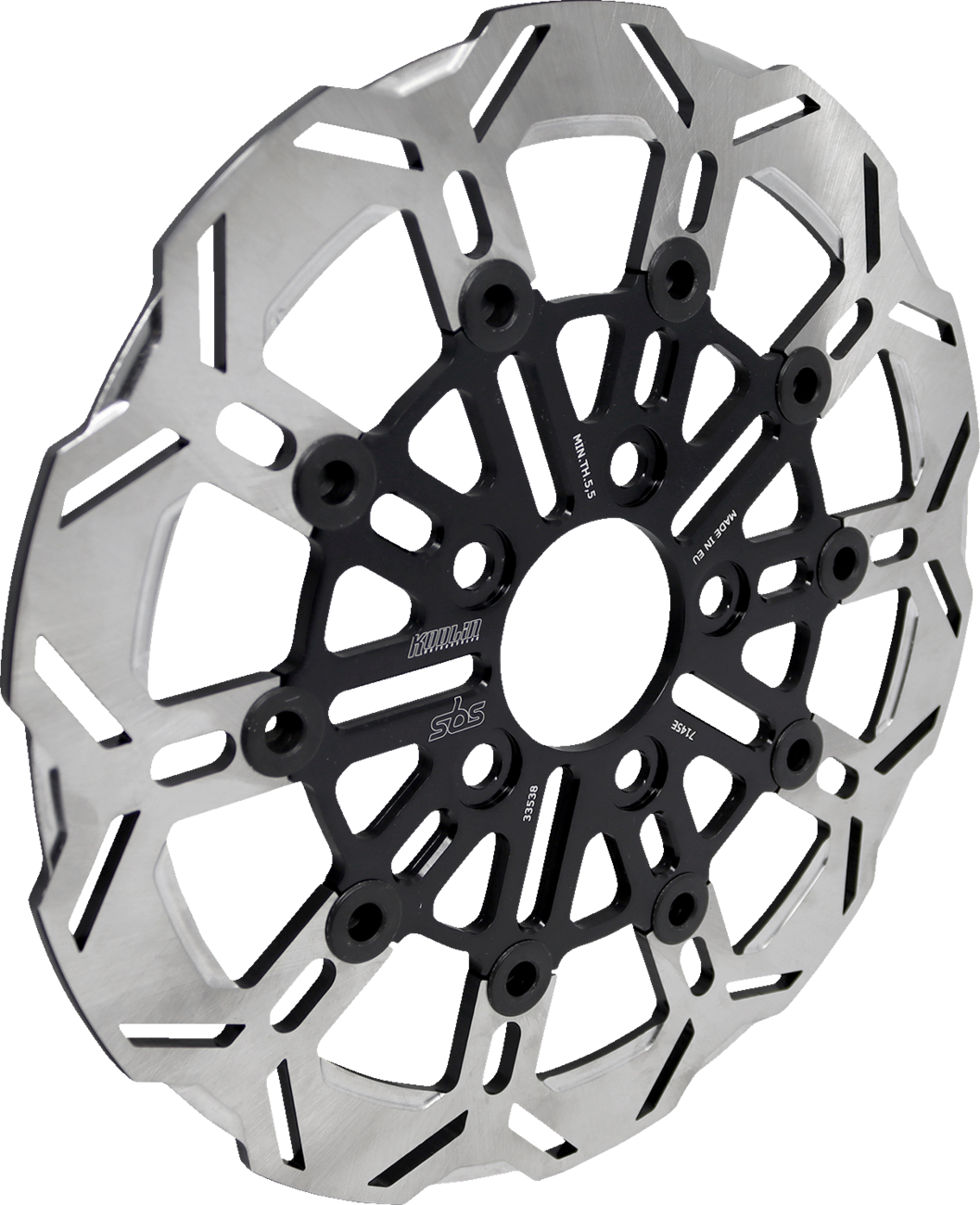 SBS Design "D" 10-Spoke Floating Brake Rotor 7145E — image 3