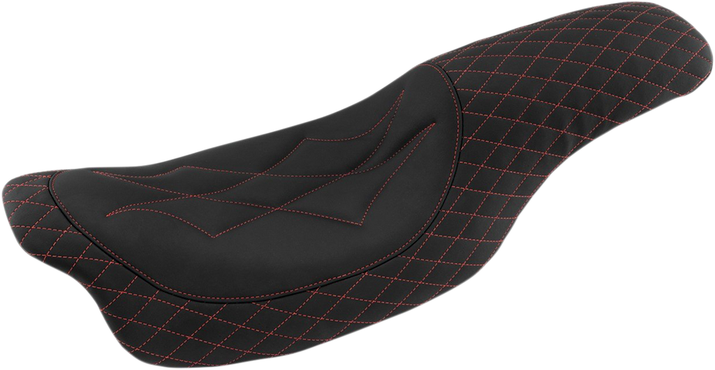 MUSTANG Revere Journey Seat - Diamond - Red Stitched - FL '08-'25 74111AB — image 1