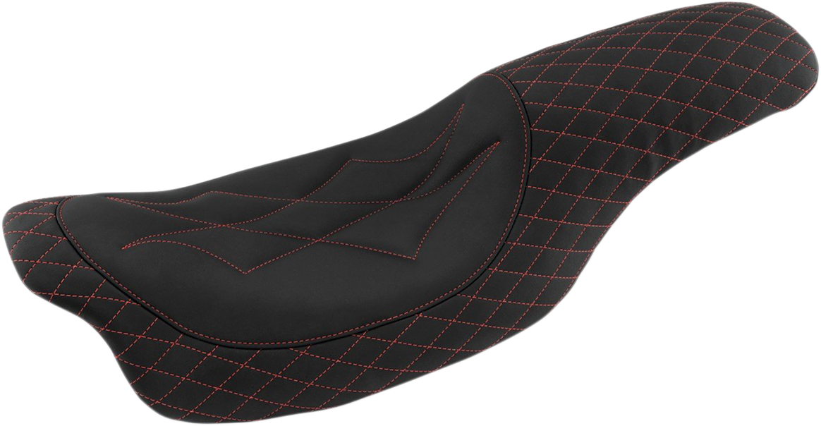 MUSTANG Revere Journey Seat - Diamond - Red Stitched - FL '08-'25 74111AB — image 1