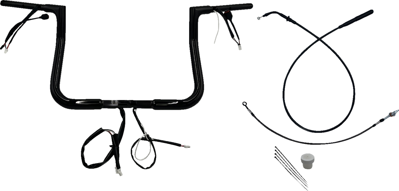 FAT BAGGERS INC. 1-1/4" EZ Install Flat Top Handlebar - 11" - Black 749011-B — image 1