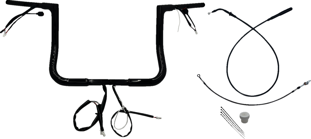 FAT BAGGERS INC. 1-1/4" EZ Install Flat Top Handlebar - 12" - Black 749012-B — image 1