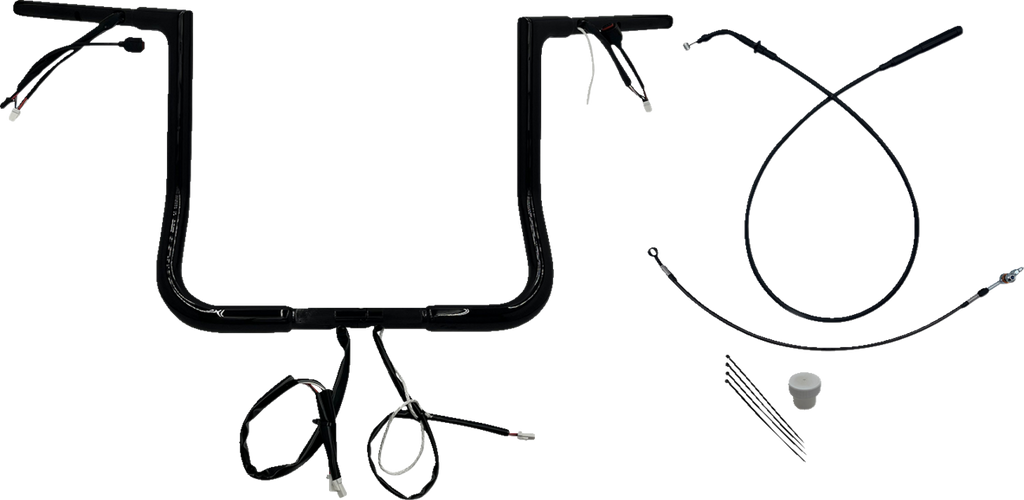 FAT BAGGERS INC. 1-1/4" EZ Install Flat Top Handlebar - 14" - Black 749014-B — image 1