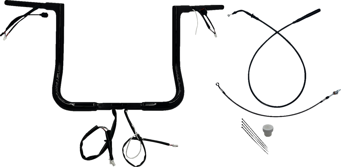 FAT BAGGERS INC. 1-1/4" EZ Install Flat Top Handlebar - 14" - Black 749014-B — image 1