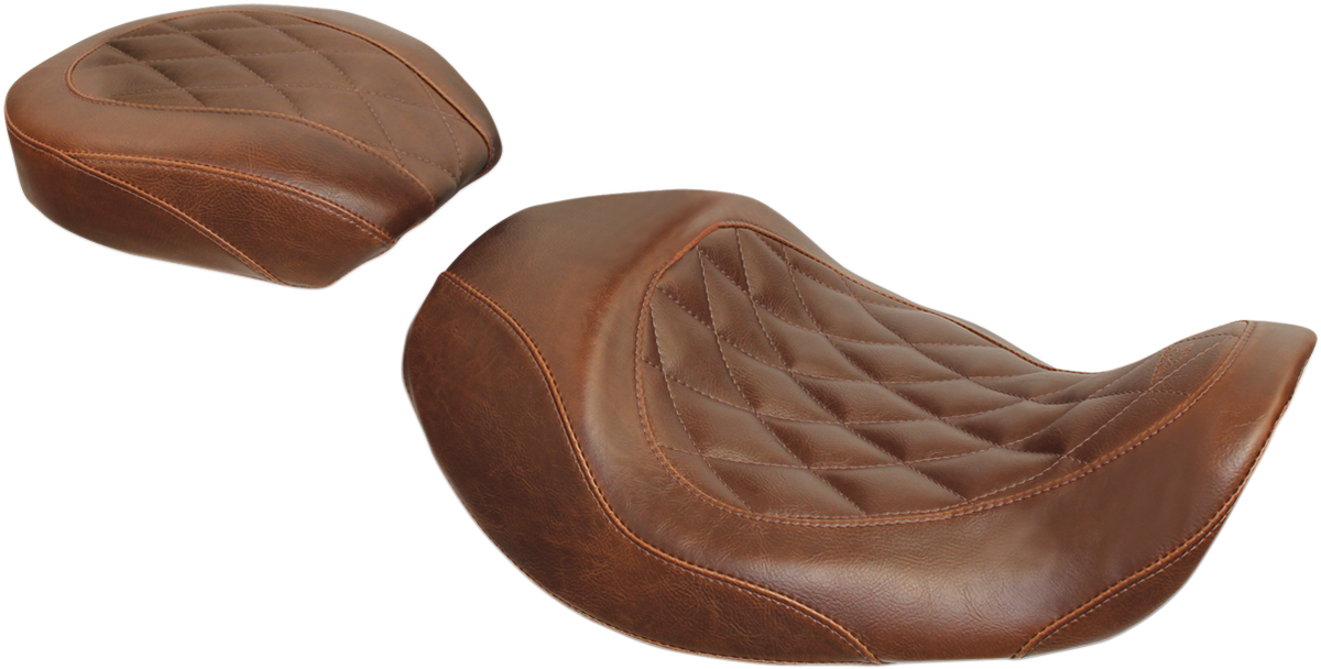 MUSTANG Forward Wide Tripper Solo Seat - Diamond - Black - FXDF '14-'17 75038 — image 2