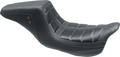 MUSTANG Squareback One-Piece Seat - Tuck and Roll - Black w/ Gun Metal Stitching - FL '08-'25 75239GM — image 1