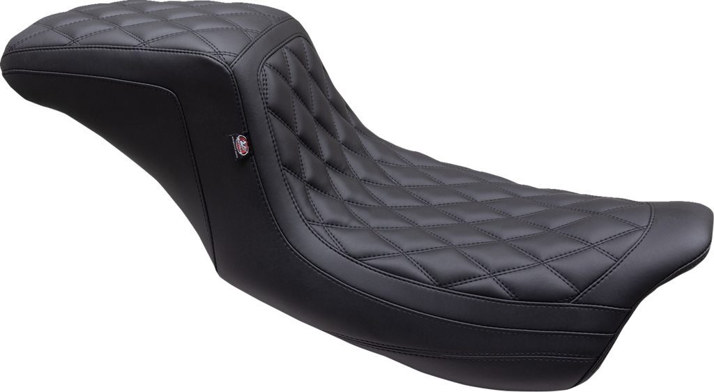 MUSTANG One Piece 2-Up Squareback Seat - Double Diamond - Black Stitch - FL '08-'25 75299 — image 1