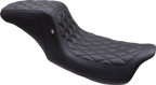 MUSTANG One Piece 2-Up Squareback Seat - Double Diamond - Black Stitch - FL '08-'25 75299 — image 1