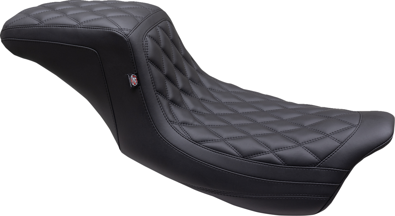 MUSTANG One Piece 2-Up Squareback Seat - Double Diamond - Black Stitch - FL '08-'25 75299 — image 1