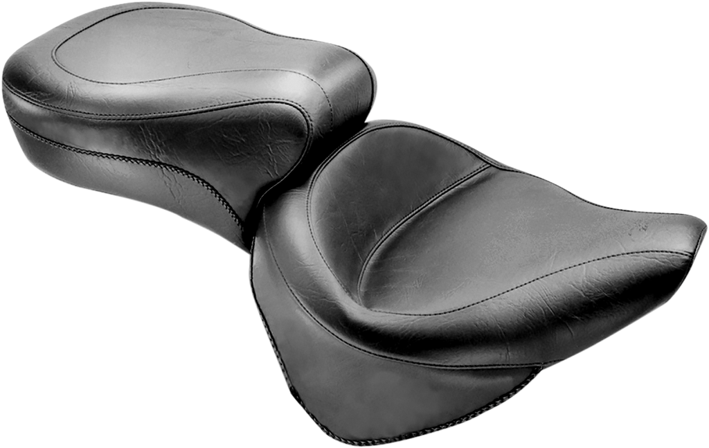 MUSTANG Vintage Style Seat - Wide - Smooth - Black - Softail 75735 — image 1