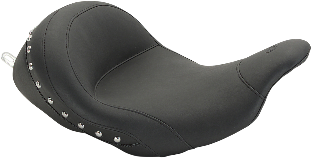 MUSTANG Lowdown Vintage Seat - No Driver Backrest - Chrome Studded - FL '08-'25 76079 — image 1