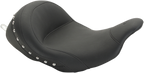 MUSTANG Lowdown Vintage Seat - No Driver Backrest - Chrome Studded - FL '08-'25 76079 — image 1